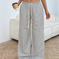 🎉 Neujahrsgeschenk – 50% RABATT!👖Damen gestreifte Weithose: Vertikale Streifen + Kordelzug – bequem & schlankmachend für den Sommer