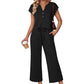 Short Sleeve Top and Wide Leg Pants Outfit