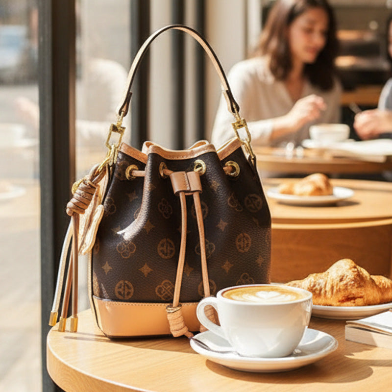 Versatile Drawstring Bucket Bag for Women