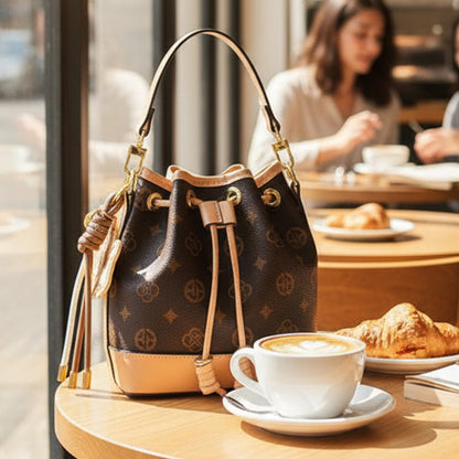 Versatile Drawstring Bucket Bag for Women