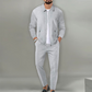 Herren stilvolles 2-teiliges Set: Jacke mit Hemdkragen und Jogginghose