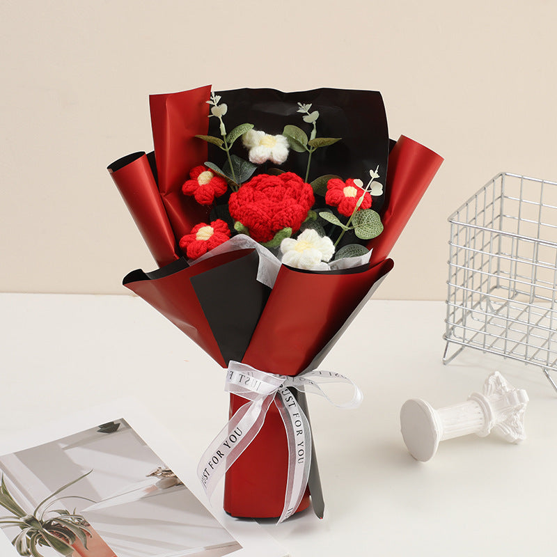 🌞Frühlingserwachen: 50% Rabatt!💐 Handgefertigter Häkel-Blumenstrauß | Langanhaltende Schönheit & Allergikerfreundlich | Fertiges Geschenk