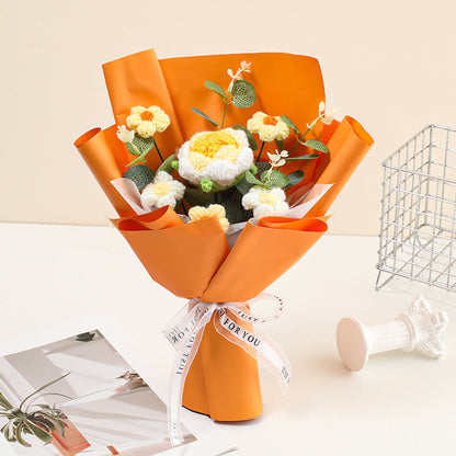 🌞Frühlingserwachen: 50% Rabatt!💐 Handgefertigter Häkel-Blumenstrauß | Langanhaltende Schönheit & Allergikerfreundlich | Fertiges Geschenk