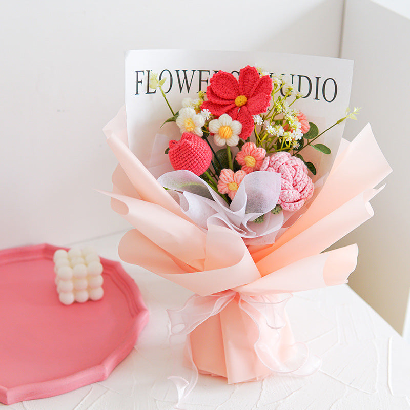 🌞Frühlingserwachen: 50% Rabatt!💐 Handgefertigter Häkel-Blumenstrauß | Langanhaltende Schönheit & Allergikerfreundlich | Fertiges Geschenk