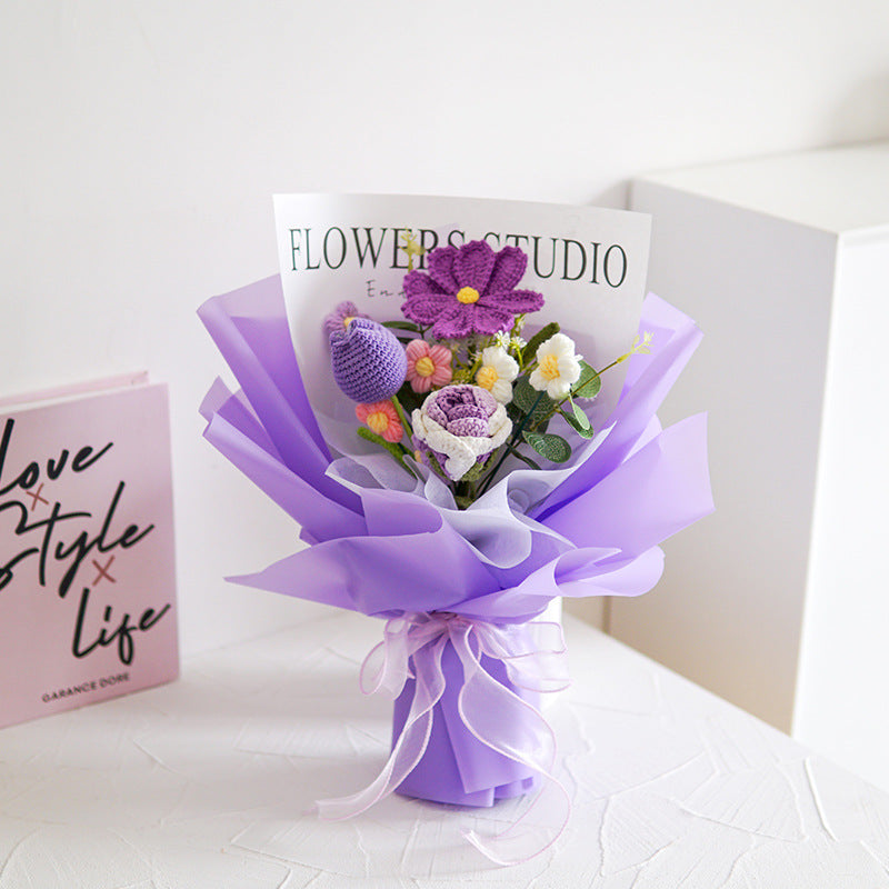 🌞Frühlingserwachen: 50% Rabatt!💐 Handgefertigter Häkel-Blumenstrauß | Langanhaltende Schönheit & Allergikerfreundlich | Fertiges Geschenk