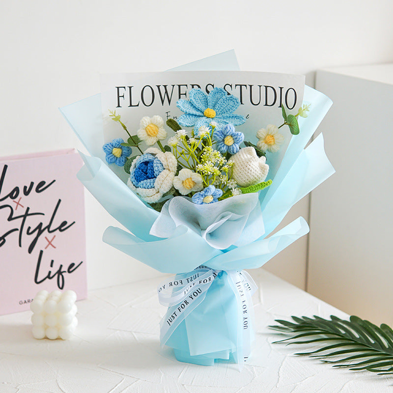 🌞Frühlingserwachen: 50% Rabatt!💐 Handgefertigter Häkel-Blumenstrauß | Langanhaltende Schönheit & Allergikerfreundlich | Fertiges Geschenk