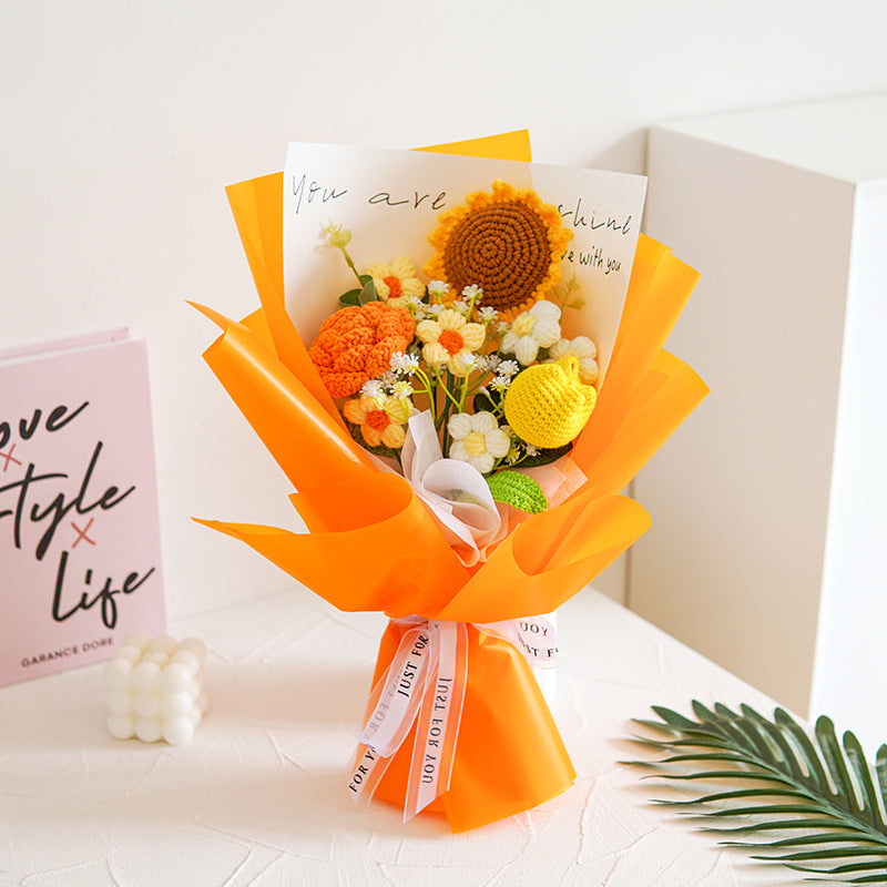 🌞Frühlingserwachen: 50% Rabatt!💐 Handgefertigter Häkel-Blumenstrauß | Langanhaltende Schönheit & Allergikerfreundlich | Fertiges Geschenk