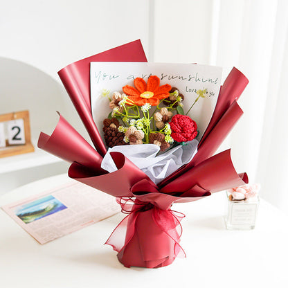 🌞Frühlingserwachen: 50% Rabatt!💐 Handgefertigter Häkel-Blumenstrauß | Langanhaltende Schönheit & Allergikerfreundlich | Fertiges Geschenk