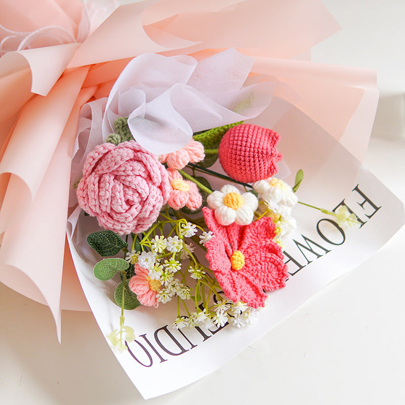 🌞Frühlingserwachen: 50% Rabatt!💐 Handgefertigter Häkel-Blumenstrauß | Langanhaltende Schönheit & Allergikerfreundlich | Fertiges Geschenk