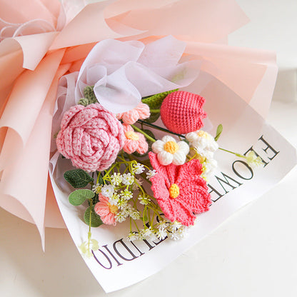 🌞Frühlingserwachen: 50% Rabatt!💐 Handgefertigter Häkel-Blumenstrauß | Langanhaltende Schönheit & Allergikerfreundlich | Fertiges Geschenk