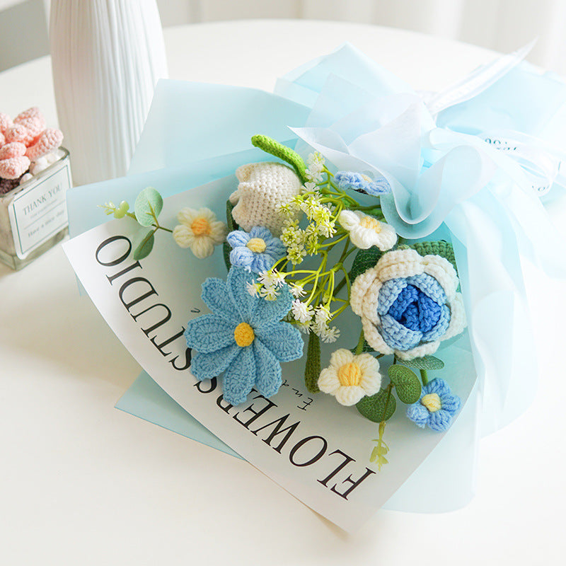 🌞Frühlingserwachen: 50% Rabatt!💐 Handgefertigter Häkel-Blumenstrauß | Langanhaltende Schönheit & Allergikerfreundlich | Fertiges Geschenk