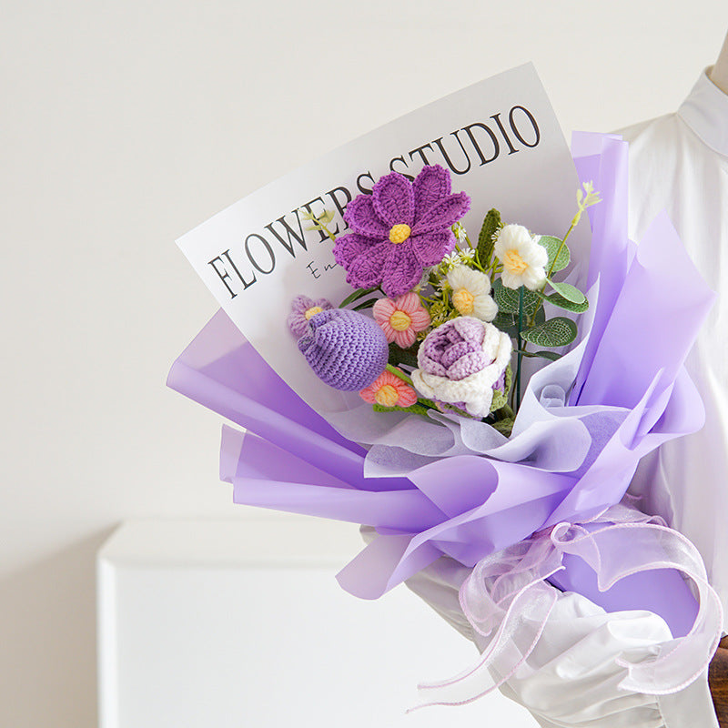 🌞Frühlingserwachen: 50% Rabatt!💐 Handgefertigter Häkel-Blumenstrauß | Langanhaltende Schönheit & Allergikerfreundlich | Fertiges Geschenk