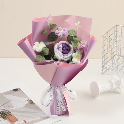 🌞Frühlingserwachen: 50% Rabatt!💐 Handgefertigter Häkel-Blumenstrauß | Langanhaltende Schönheit & Allergikerfreundlich | Fertiges Geschenk