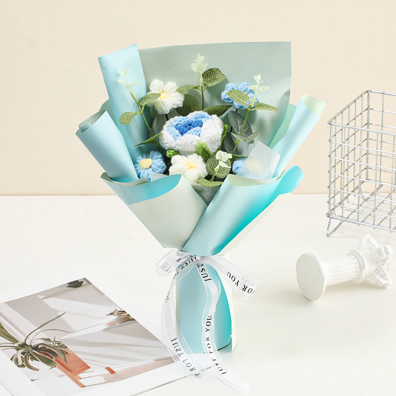 🌞Frühlingserwachen: 50% Rabatt!💐 Handgefertigter Häkel-Blumenstrauß | Langanhaltende Schönheit & Allergikerfreundlich | Fertiges Geschenk