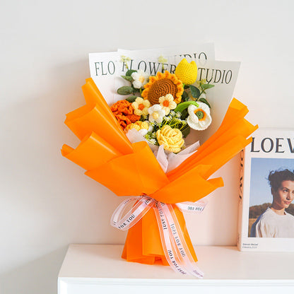 🌞Frühlingserwachen: 50% Rabatt!💐 Handgefertigter Häkel-Blumenstrauß | Langanhaltende Schönheit & Allergikerfreundlich | Fertiges Geschenk
