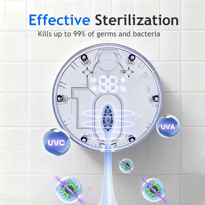 🌞Frühlingserwachen: 50% Rabatt!🦷 UV-C Zahnbürsten-Sterilisator | 99 % Desinfektion & automatische Trocknung | Bohrfreie Wandmontage