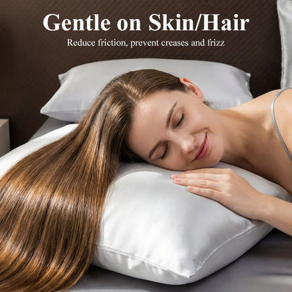 🌞Frühlingserwachen: 50% Rabatt!🛏️ Unifarbenes Satin-Spannbettlaken | Haar- & hautfreundlich | Temperaturausgleichend | Langlebig & maschinenwaschbar