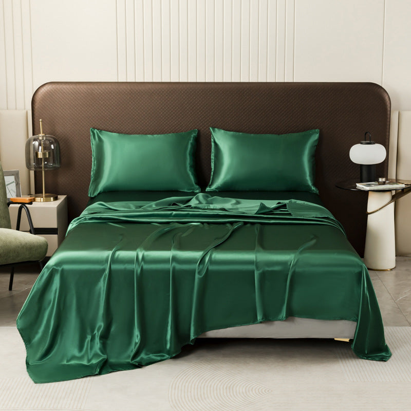 🌞Frühlingserwachen: 50% Rabatt!🛏️ Unifarbenes Satin-Spannbettlaken | Haar- & hautfreundlich | Temperaturausgleichend | Langlebig & maschinenwaschbar