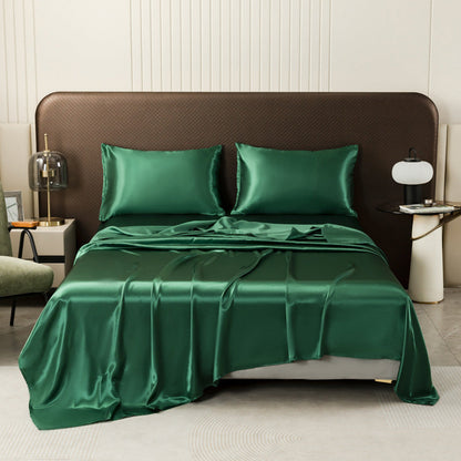 🌞Frühlingserwachen: 50% Rabatt!🛏️ Unifarbenes Satin-Spannbettlaken | Haar- & hautfreundlich | Temperaturausgleichend | Langlebig & maschinenwaschbar
