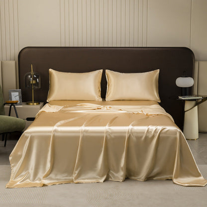 🌞Frühlingserwachen: 50% Rabatt!🛏️ Unifarbenes Satin-Spannbettlaken | Haar- & hautfreundlich | Temperaturausgleichend | Langlebig & maschinenwaschbar