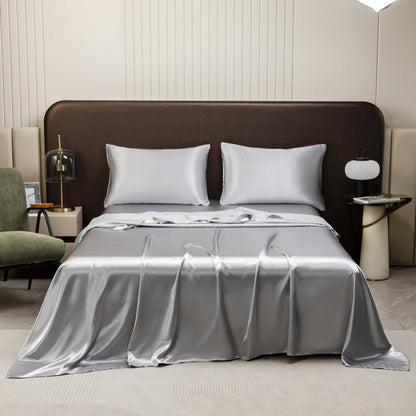 🌞Frühlingserwachen: 50% Rabatt!🛏️ Unifarbenes Satin-Spannbettlaken | Haar- & hautfreundlich | Temperaturausgleichend | Langlebig & maschinenwaschbar