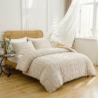 🌞Frühlingserwachen: 50% Rabatt!🛏️ Gemütliches 3-teiliges Bettwäscheset | Boho-Jacquard-Muster | Extrawеich & maschinenwaschbar | Raffinierter Schlafzimmer-Stil