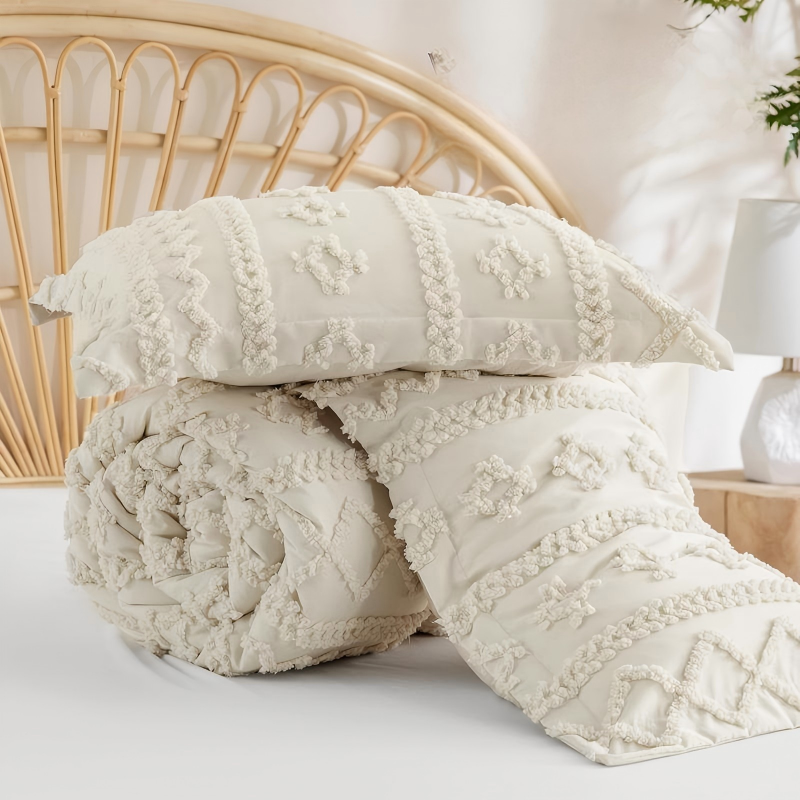 🌞Frühlingserwachen: 50% Rabatt!🛏️ Gemütliches 3-teiliges Bettwäscheset | Boho-Jacquard-Muster | Extrawеich & maschinenwaschbar | Raffinierter Schlafzimmer-Stil