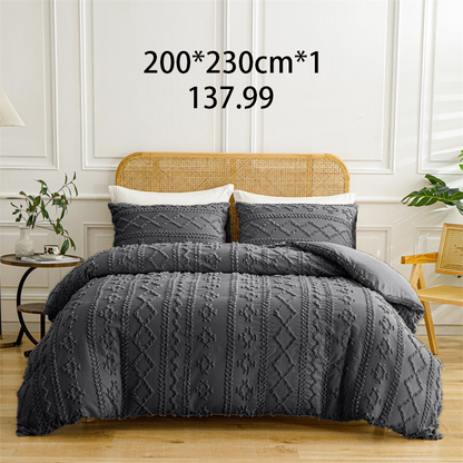 🌞Frühlingserwachen: 50% Rabatt!🛏️ Gemütliches 3-teiliges Bettwäscheset | Boho-Jacquard-Muster | Extrawеich & maschinenwaschbar | Raffinierter Schlafzimmer-Stil