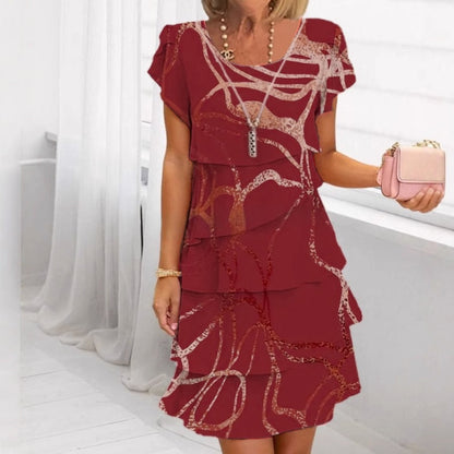 🌞Frühlingserwachen: 50% Rabatt!👗 Damen Elegantes Rüschenkleid – Leichter Atmungsaktiver Stoff & Schmeichelhafter Schnitt für Jeden Anlass