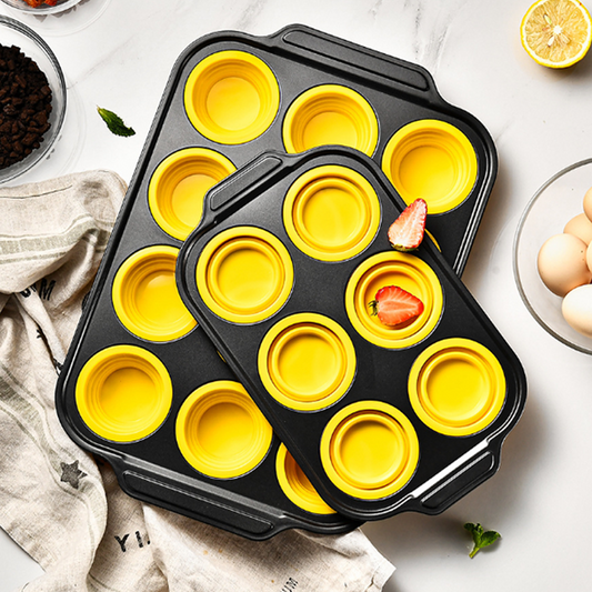 🌞Frühlingserwachen: 50% Rabatt!🧁 Zusammenklappbare Silikon-Muffinform – Antihaft & platzsparend für perfekte Backergebnisse