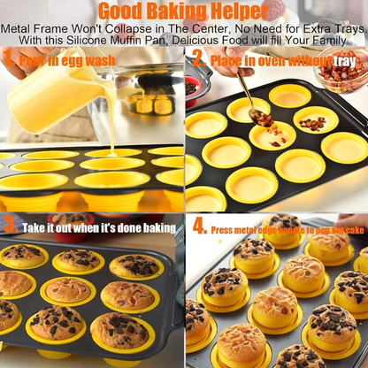 🌞Frühlingserwachen: 50% Rabatt!🧁 Zusammenklappbare Silikon-Muffinform – Antihaft & platzsparend für perfekte Backergebnisse