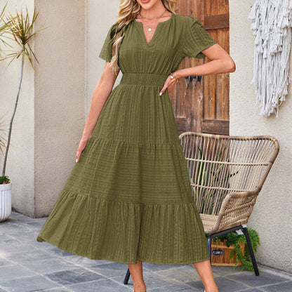 🌞Frühlingserwachen: 50% Rabatt!🌿 Damen Lässiges Maxikleid aus 100% Baumwolle – Sommerleicht, figurbetont & pflegeleicht für Strand & Brunch