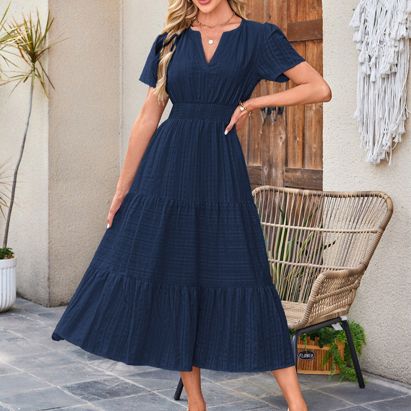 🌞Frühlingserwachen: 50% Rabatt!🌿 Damen Lässiges Maxikleid aus 100% Baumwolle – Sommerleicht, figurbetont & pflegeleicht für Strand & Brunch