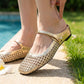 🌞Frühlingserwachen: 50% Rabatt!👡 Damen Gewebte Mary-Jane-Mules mit Quadratspitze – Atmungsaktiv, verstellbarer Riemen & bequemer Schlupfstil