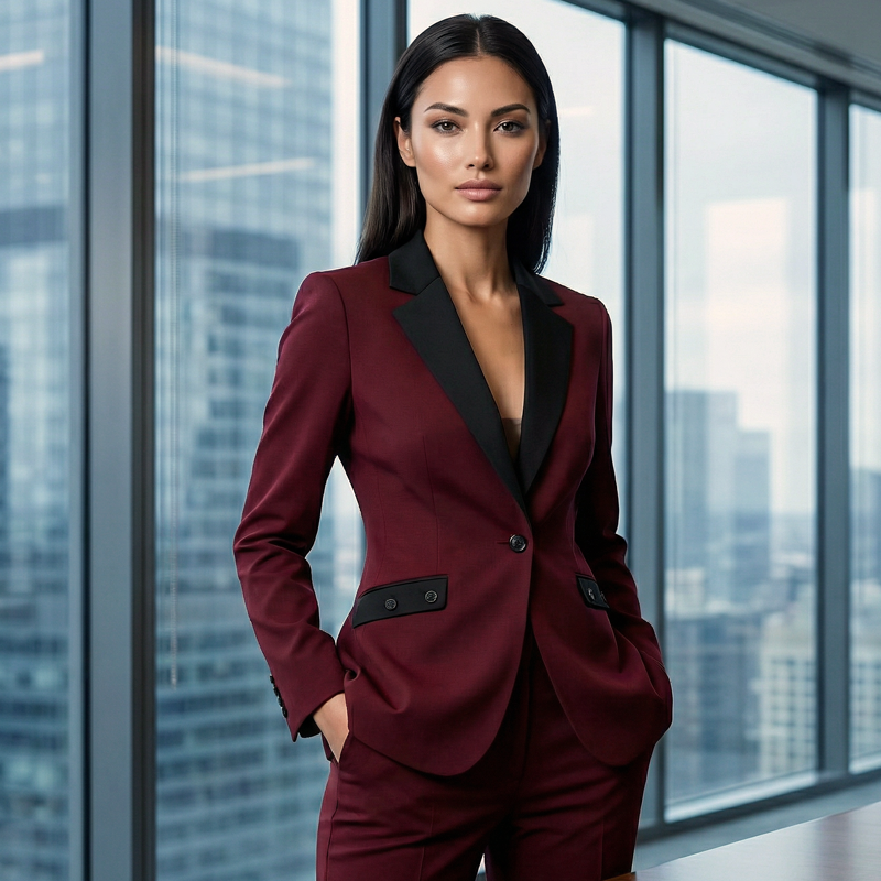 🌞Frühlingserwachen: 50% Rabatt!✨ Modernes Anzugset – Kontrastrevers & Strukturierte Silhouette, Elegant & Vielseitig für Büro & Festlichkeiten