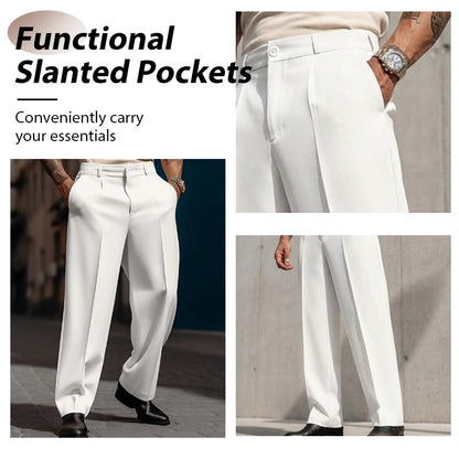 🌞Frühlingserwachen: 50% Rabatt!👔 Lässige Herrenhose mit Bundfalten & weitem Bein – Klassisch, atmungsaktiv & vielseitig für jeden Anlass