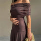 🌞Frühlingserwachen: 50% Rabatt!👗 Elegantes schulterfreies Maxikleid: Durchsichtiger Überrock + Anti-Rutsch-Griff – Verträumt & sicher für Gala & Strand