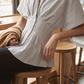 🌞Frühlingserwachen: 50% Rabatt!👕 Damen Gestreifte Tunika mit Smokbund & Peplum-Saum: Vertikale Streifen + Flutter-Ärmel – Figurbetont, atmungsaktiv & vielseitig für Büro & Freizeit