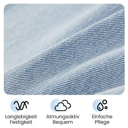🌞Frühlingserwachen: 50% Rabatt!👗 Damen Denim U-Ausschnitt Neckholder-Kleid mit Schlitz & verstellbaren Trägern – Sexy, figurbetont & vielseitig für Sommer