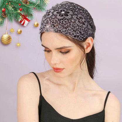🌞Frühlingserwachen: 50% Rabatt!✨ Breites Haarband aus Guipure-Spitze mit Perlen & Blumenmotiv – Kaschiert dünner werdendes Haar & verleiht eine elegante Ausstrahlung!
