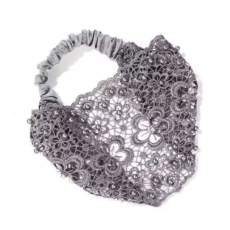 🌞Frühlingserwachen: 50% Rabatt!✨ Breites Haarband aus Guipure-Spitze mit Perlen & Blumenmotiv – Kaschiert dünner werdendes Haar & verleiht eine elegante Ausstrahlung!
