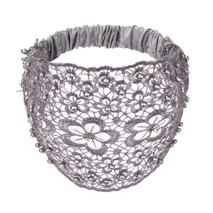 🌞Frühlingserwachen: 50% Rabatt!✨ Breites Haarband aus Guipure-Spitze mit Perlen & Blumenmotiv – Kaschiert dünner werdendes Haar & verleiht eine elegante Ausstrahlung!