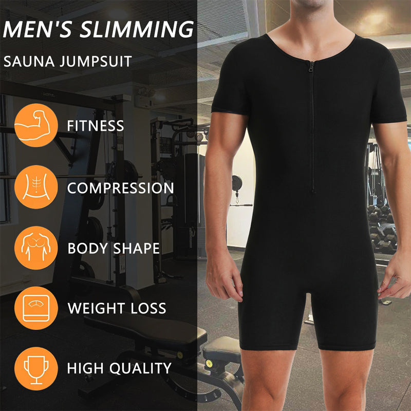 🌞Frühlingserwachen: 50% Rabatt!🔥 Ganzkörper-Sauna-Overall für Herren – Kalorienverbrauch steigern & Muskelkompression – mit wärmespeicherndem Polymergewebe – leicht & langlebig