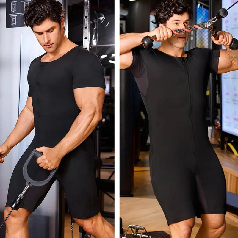 🌞Frühlingserwachen: 50% Rabatt!🔥 Ganzkörper-Sauna-Overall für Herren – Kalorienverbrauch steigern & Muskelkompression – mit wärmespeicherndem Polymergewebe – leicht & langlebig