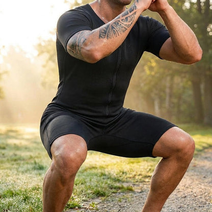 🌞Frühlingserwachen: 50% Rabatt!🔥 Ganzkörper-Sauna-Overall für Herren – Kalorienverbrauch steigern & Muskelkompression – mit wärmespeicherndem Polymergewebe – leicht & langlebig