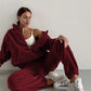 🌞Frühlingserwachen: 50% Rabatt!👖 Damen 2-Teilig Fleece Set – Leicht & Frisch für Frühling – Kapuzenjacke & Jogginghose, Lässiger Stil für jeden Tag