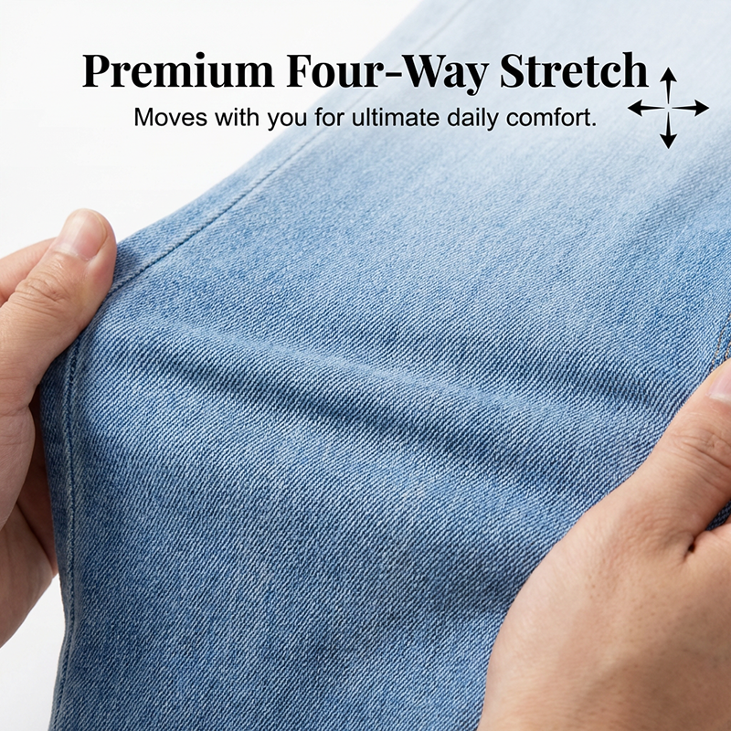 🌞Frühlingserwachen: 50% Rabatt!✨ Damen Hochtaillierte Schlagjeans – 4-Way-Stretch, Peach-Lift & Kurvenkontrolle, Elegant für Alltag & Büro