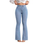 🌞Frühlingserwachen: 50% Rabatt!✨ Damen Hochtaillierte Schlagjeans – 4-Way-Stretch, Peach-Lift & Kurvenkontrolle, Elegant für Alltag & Büro