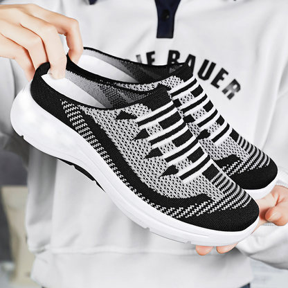 🌞Frühlingserwachen: 50% Rabatt!🔥Damen Rückenoffene Slip-On Sneaker – Atmungsaktives Mesh, Rutschfeste Sohle & Ergonomische Fußstütze, Bequem für Alltag