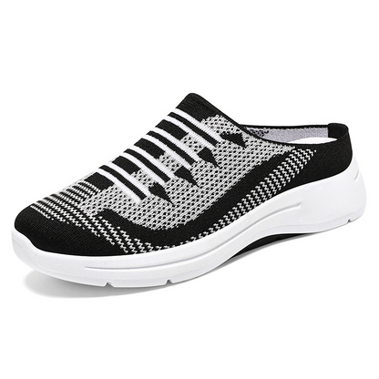🌞Frühlingserwachen: 50% Rabatt!🔥Damen Rückenoffene Slip-On Sneaker – Atmungsaktives Mesh, Rutschfeste Sohle & Ergonomische Fußstütze, Bequem für Alltag